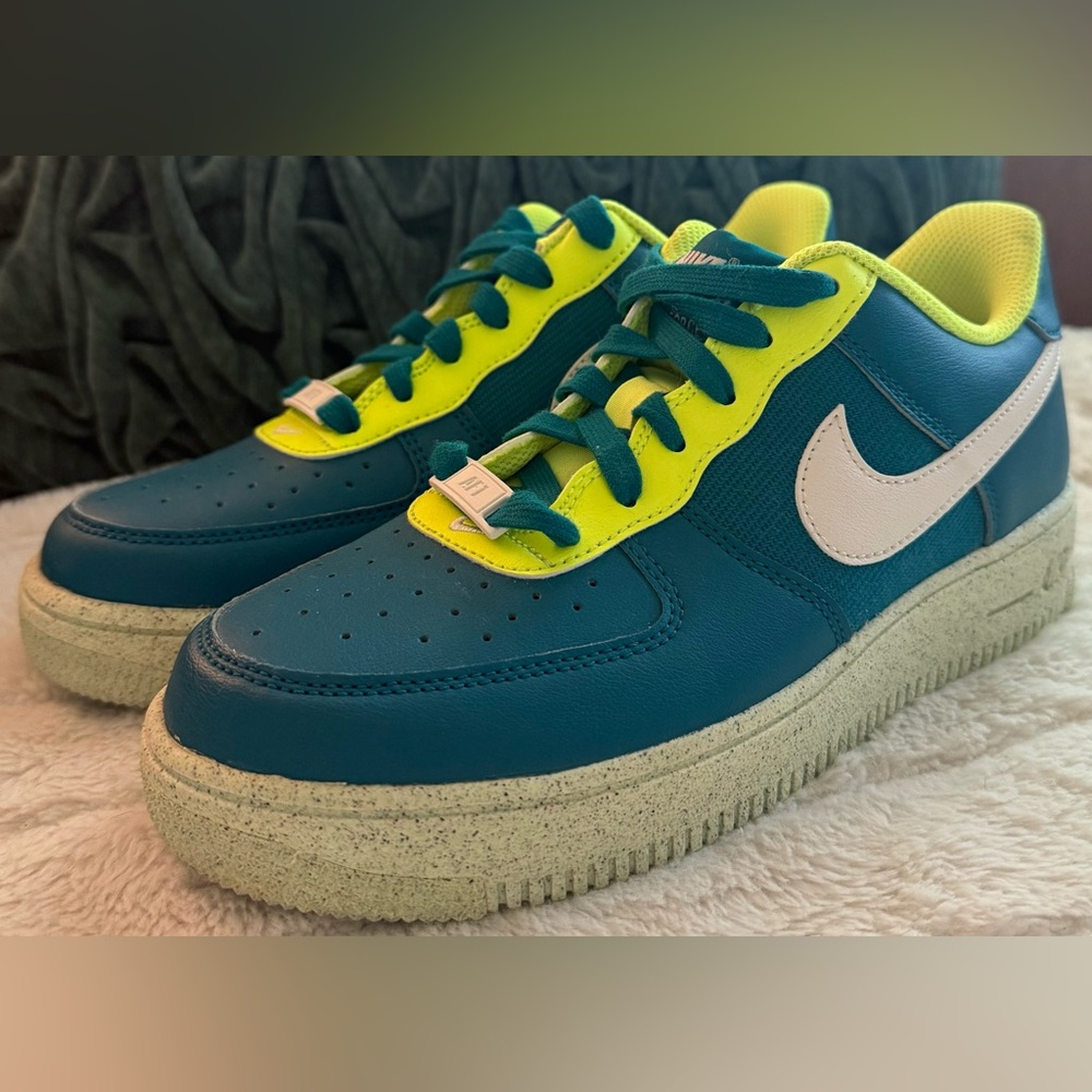 Nike Air Force 1 Crater Classic Bright Spruce/Phantom/Volt Sz 7 women/Sz 5.5Y - Picture 2 of 8